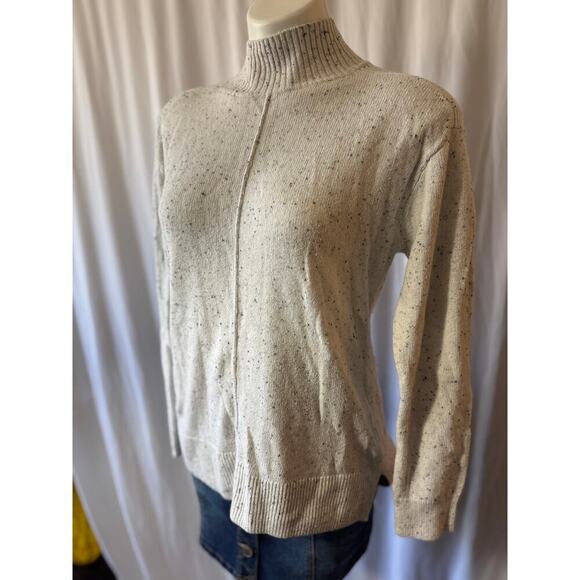 Karen Scott Speckled Mock Neck Sweater - Small - Picture 5 of 8